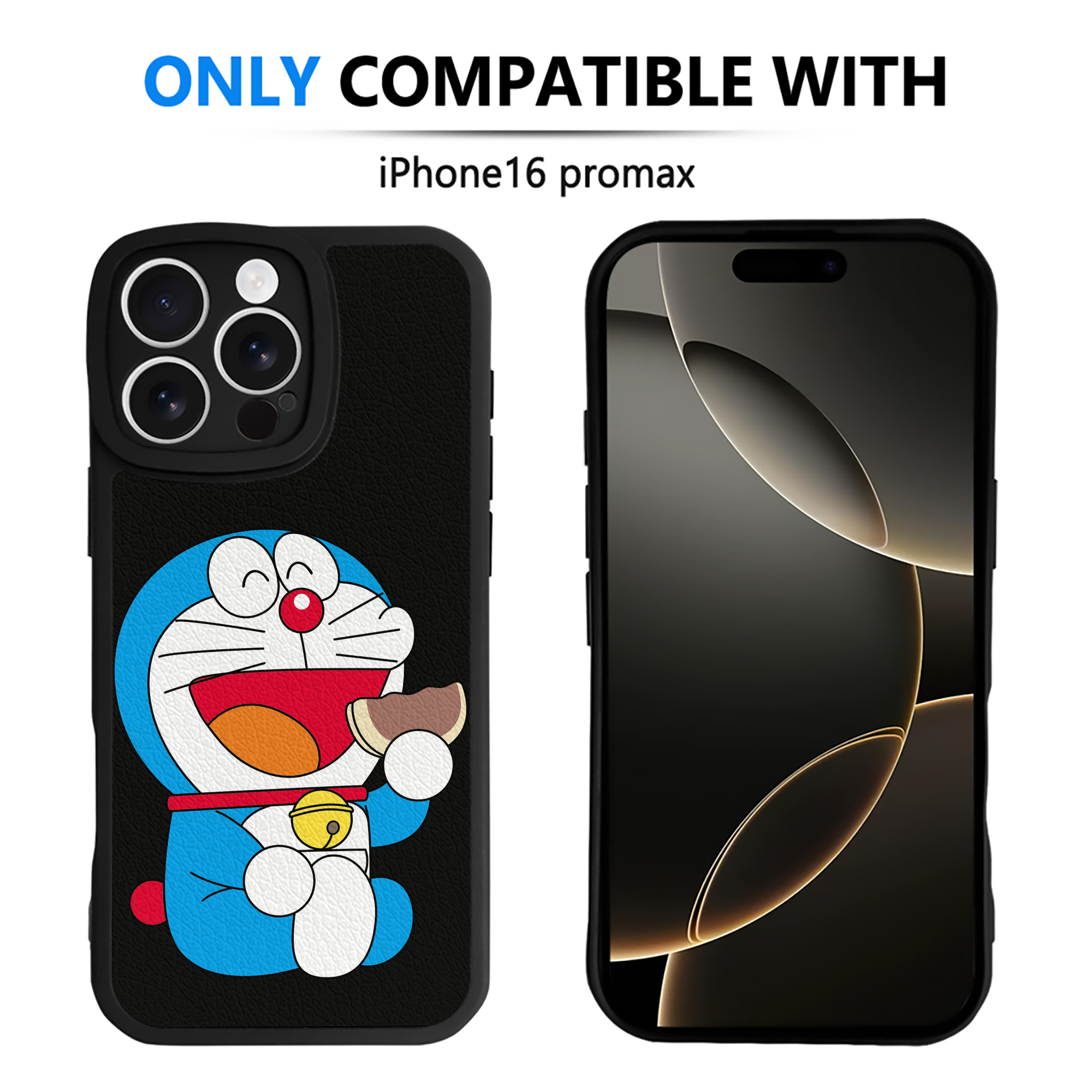（画像用） ドラえもん Doraemon 【iPhone 16シリーズ対応】シリコンスマホケース（レザー調） 材質：シリコン